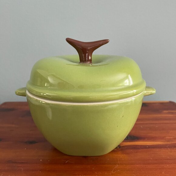 Technique Green Apple Ceramic Small Casserole Lid KF144 - Picture 7 of 10